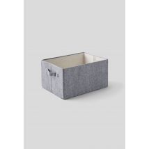 Monoprix - Panier de rangement en tissu, taille s - Gris - M