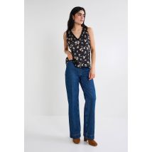 Top sans manches imprimé - Noir - M - Femme - Monoprix
