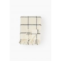 Klippan - Plaid à carreaux en laine, modèle vinga , marque klippan, 130x180cm - Beige Ecru - Unique