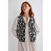 Gilet sans manches brodée - Noir - M - Femme - Monoprix