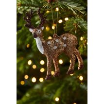 Ornement cerf, h7.5cm - Brun clair - Unique - Monoprix