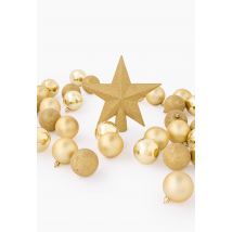 Boite de 33 assortiments boule et ornement, 24x24x12cm, en plastique - Or - Unique - Monoprix