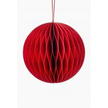 Boule ronde, 12.5cm, en papier - Rouge - Unique - Monoprix