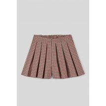 Short plissé à carreaux - Rose - 8 ans - Enfant - Monoprix