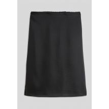 Jupe longue satinée - Noir - 10 ans - Enfant - Monoprix