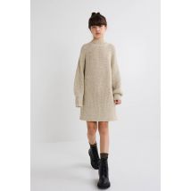Robe en maille brillante - Beige Ecru - 12 ans - Enfant Fille - Monoprix