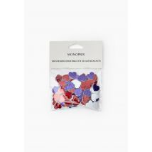 100 stickers coeur paillette 3d autocollants - Multicolore - Unique - Monoprix
