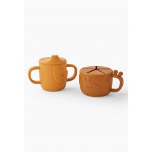 Done By Deer - 2 tasses enfant - Jaune foncé - Unique