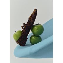 Babies léopard en cuir - Brun clair - 38 - Femme - Monoprix Premium