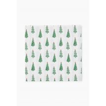20 serviettes 40x40cm imprimé sapin de noël