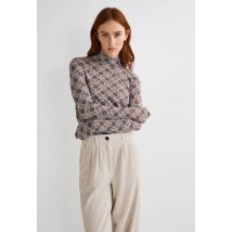 T-shirt à manches longues imprimé - Bleu - L - Femme - Monoprix