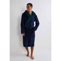Peignoir à capuche en polyester - Bleu foncé - M - Homme - Monoprix