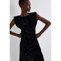 Robe cintrée en velours - Noir - 34 - Femme - Monoprix