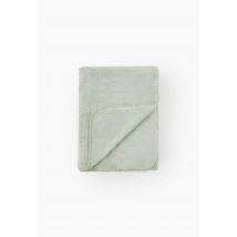 Plaid, 130x170cm, 100% polyester recyclé 280gsm - Vert clair - 130x170 cm - Monoprix