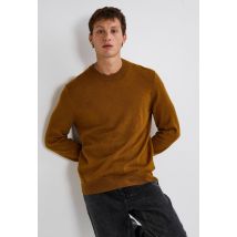 Pull col rond en mélange laine et cachemire - Jaune - S - Homme - Monoprix