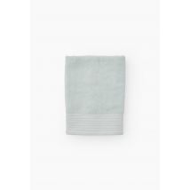 Serviette de toilette liteau plissé, 100% coton bio - Bleu clair - 70x140 cm - Monoprix