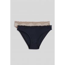 Lot de 2 culottes malaury en modal - Gris - M - Femme - Monoprix