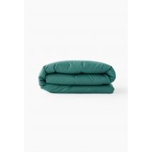 Housse de couette unie, 100% coton bio - Vert foncé - 240x260 cm - Monoprix