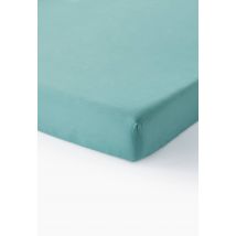 Drap housse uni, coton bio - Vert foncé - 140x190 cm - Monoprix