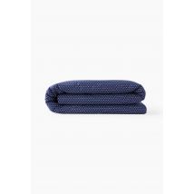 Housse de couette imprimée, 100% coton bio - Bleu foncé - 140x200 cm - Monoprix
