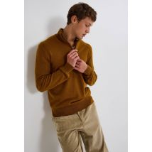 Pull col camionneur en mélange laine et cachemire - Jaune - S - Homme - Monoprix