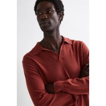 Pull col v en mélange laine et cachemire - Brun - M - Homme - Monoprix