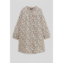 Robe imprimée en velours côtelé - Beige clair - 4 ans - Enfant Fille - Monoprix