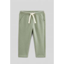 Bout'chou - Jogging uni en molleton en coton bio gots - Vert clair - 12 mois - Bébé