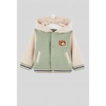 Bout'chou - Sweat à capuche bicolore en coton bio gots - Vert clair - 12 mois - Bébé