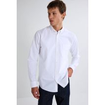 Chemise oxford en coton bio gots - Blanc - M - Homme - Monoprix