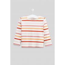 Bout'chou - Marinière manches longues en coton bio gots - Rose - 9 mois - Bébé