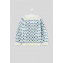 Bout'chou - Pull jacquard - Bleu - 12 mois - Bébé