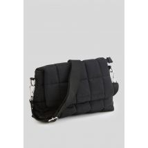 Sac porté travers matelassé en polyester recyclé - Noir - Unique - Femme - Monoprix
