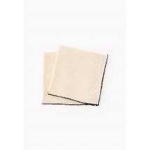 Monoprix Maison - Lot de 2 serviettes de table coton-lin, 40x40cm - Beige clair - Unique