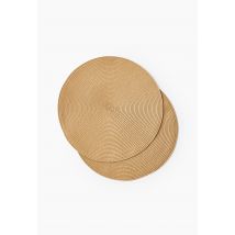 Monoprix Maison - Set de table rond, diamètre 38cm - Beige - Unique