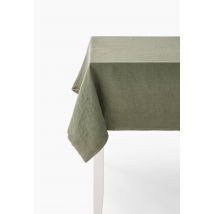 Monoprix Maison - Nappe en lin lavé - Vert foncé - 170x250 cm