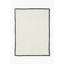Monoprix Maison - Torchon uni nid d'abeille avec biais, 50x70cm, coton - Noir - Unique