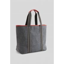 Cabas en feutrine contenant de la laine - Gris foncé - Unique - Femme - Monoprix