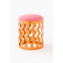 Tabouret cylindrique en métal laqué pailleté - uchronia x monoprix - Multicolore - Unique - Monoprix Createurs