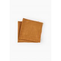 Lot de 2 serviettes de table en lin, 40x40cm - Brun clair - Unique - Monoprix