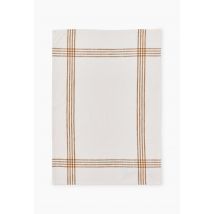 Torchon à bandes, 50x70cm, coton - Brun clair - Unique - Monoprix