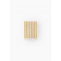 Serviette de toilette rayée, 30x50cm, coton bio gots - Jaune clair - 30x50 cm - Monoprix