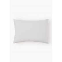 Taie d'oreiller seersucker unie, coton bio gots - Blanc - 63x63 cm - Monoprix
