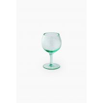 Monoprix Maison - Verre à pied finition bullée, 40cl - Vert clair - Unique