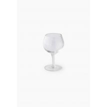 Monoprix Maison - Verre à pied finition bullée, 40cl - Transparent - Unique