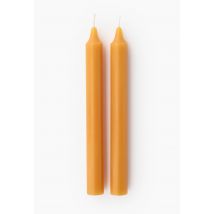 Lot de 2 bougies droites, 2,1x20cm - Jaune - Unique - Monoprix