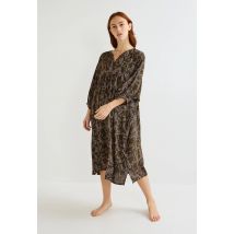 Chemise de nuit ample à manches courtes - Vert foncé - L - Femme - Monoprix
