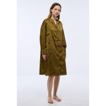 Chemise de nuit manches longues à imprimé floral - Vert - L - Femme - Monoprix