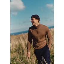 Pull col camionneur en laine mérinos - Brun - S - Homme - Monoprix