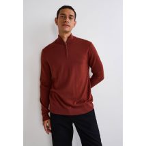 Pull col camionneur en laine mérinos - Brun - L - Homme - Monoprix
